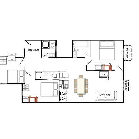 Luxueux 3 Balcon, Carre D'or- Coeur De A3b129 * Κάννες